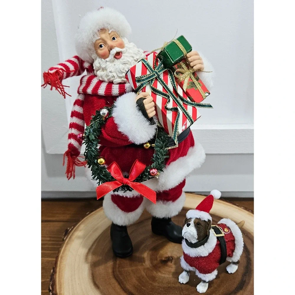 Department 56 Possible Dreams Clothique Shopping Santa Bulldog 2pc Set 4022409